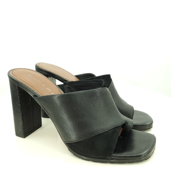 Donald Pliner Sorin Toe Loop Mule 7 Black - Picture 1 of 10
